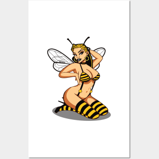 Honey bee girl / babe Posters and Art